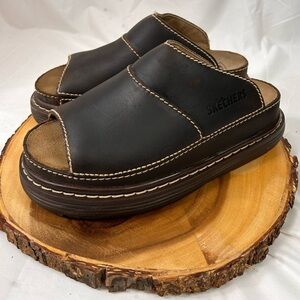 Skechers Wide Leather Mules